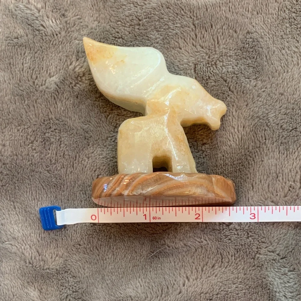 Vintage onyx/alabaster stone Donkey Pencil Holder for Desk